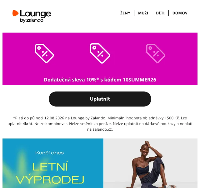 Lounge by Zalando: až 85 % sleva – srpen 2026