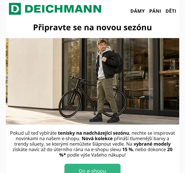 Deichmann: až 20 % sleva na tenisky – srpna 2026