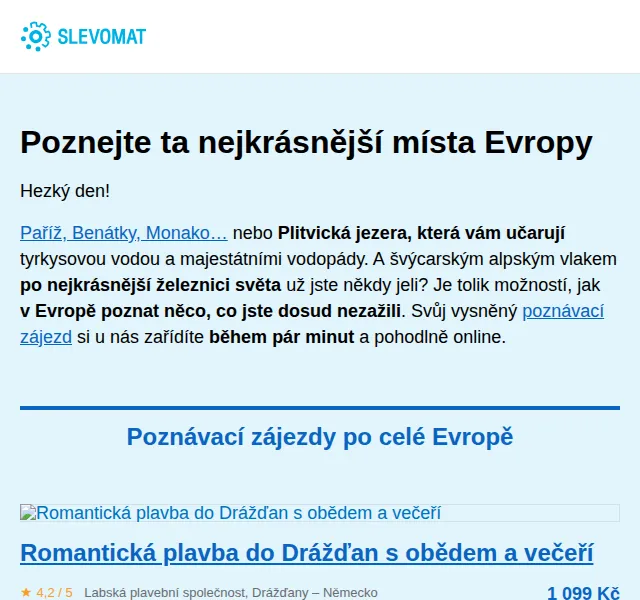 Slevomat: poznávací zájezdy po Evropě od 349 Kč – červen 2026 | Nuslet.cz