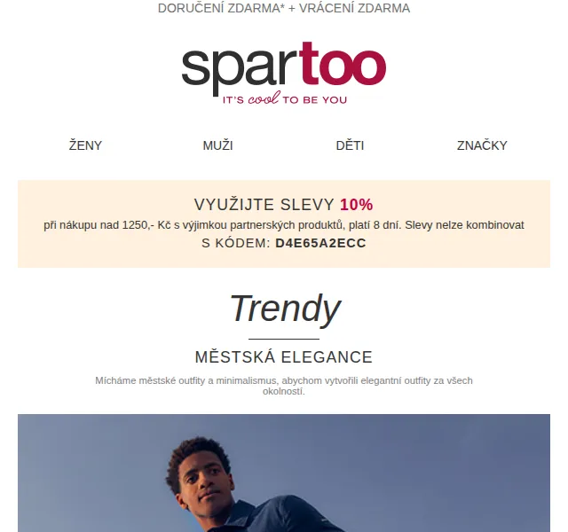 Spartoo: Městská elegance – sleva 10 % + doprava zdarma – červenec 2026 | Nuslet.cz