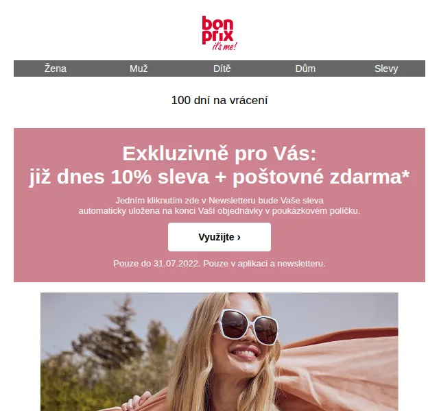 bonprix: 10% sleva + poštovné zdarma – červenec 2022 | Nuslet.cz