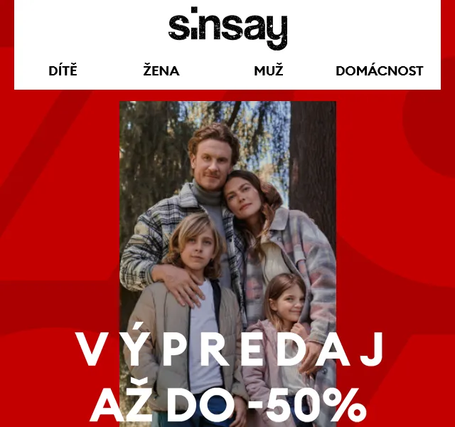 Sinsay: Výprodej až –50 % – červenec 2026 | Nuslet.cz