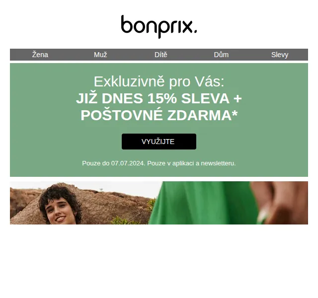 bonprix: 15% sleva + poštovné zdarma – červen 2026 | Nuslet.cz