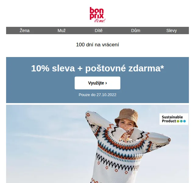 bonprix: 10% sleva a poštovné zdarma – červen 2026 | Nuslet.cz