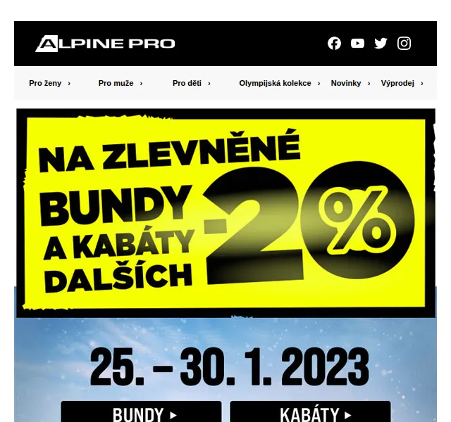 ALPINE PRO: 20% sleva na bundy a kabáty – červen 2026 | Nuslet.cz
