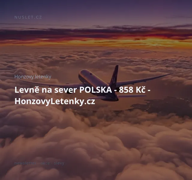 Honzovy letenky: Levně na sever Polska – 858 Kč | Nuslet.cz