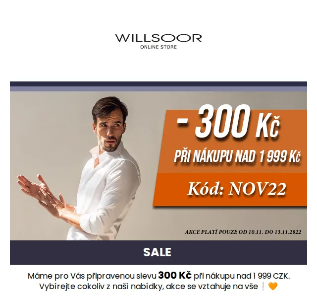 Košile Willsoor: SLEVA 300 Kč na vše – listopad 2022 | Nuslet.cz