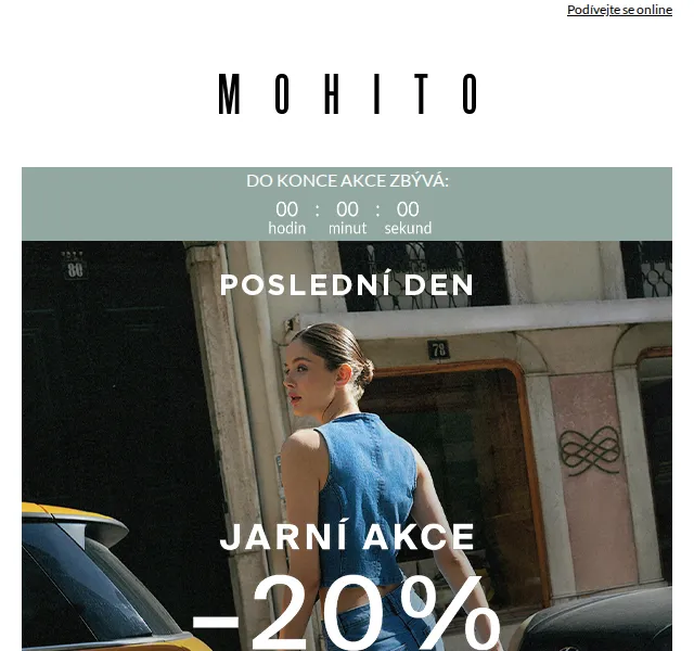 MOHITO: sleva 20 % na vše – červenec 2026 | Nuslet.cz