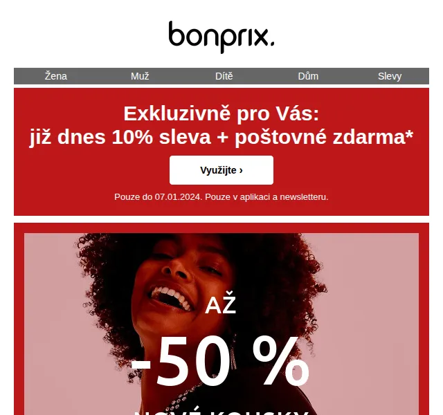 bonprix: 10% sleva + poštovné zdarma – červenec 2026 | Nuslet.cz