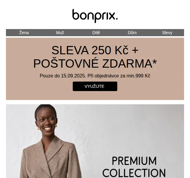 bonprix: Sleva 250 Kč a poštovné zdarma – červenec 2026 | Nuslet.cz