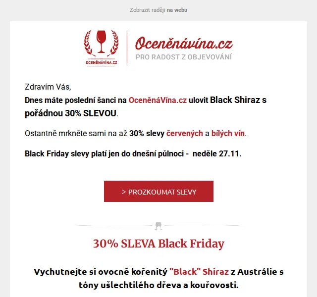OceněnáVína: Black Shiraz s 30% slevou – listopad 2026 | Nuslet.cz