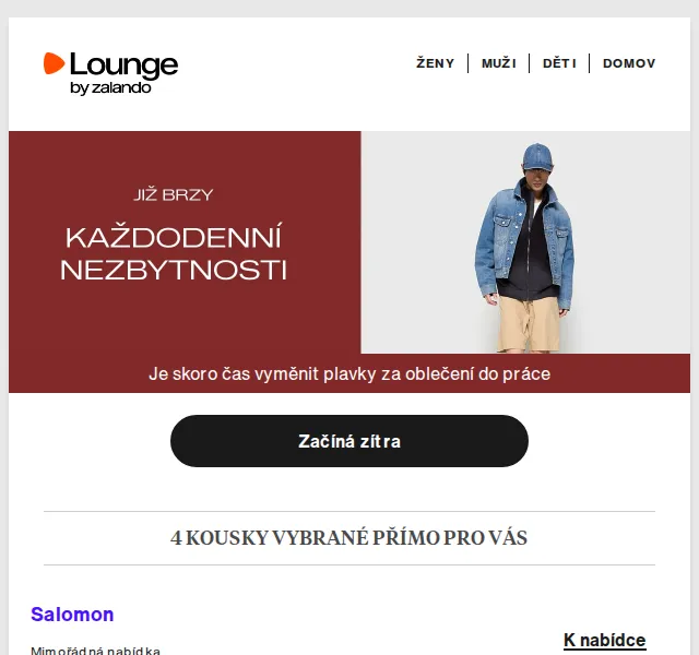 Lounge by Zalando: Salomon, On, Ralph Lauren – až 80 % | Duben 2026