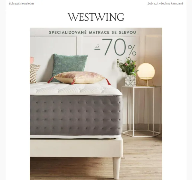 Westwing: Matrace Royal Cloud & Marc Jacobs – červen 2026 | Nuslet.cz