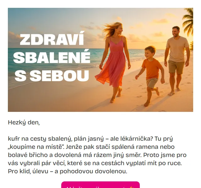 Pilulka.cz: Lékárnička na dovolenou – červenec 2026 | Nuslet.cz