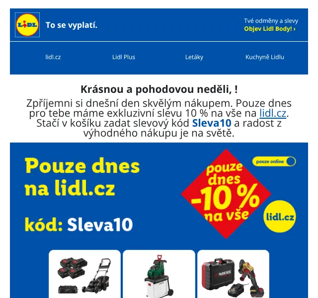 Lidl: 10 % sleva na všechno – slevový kód | Srpen