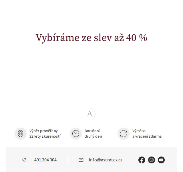 Astratex.cz: Slevy až 40 % na spodní prádlo – červenec 2026 | Nuslet.cz