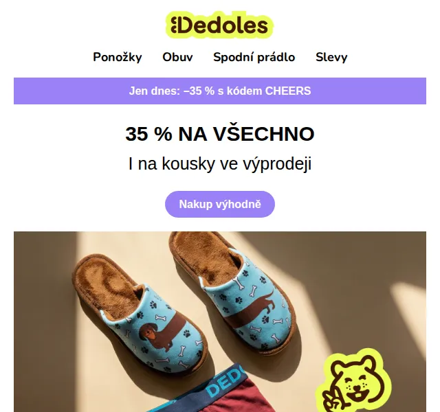 Dedoles: Extra 35% sleva se slevovým kódem – červenec 2026 | Nuslet.cz