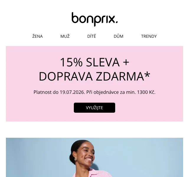 Bonprix: Letní halenky se slevou 15 % + doprava zdarma – červenec 2026 | Nuslet.cz