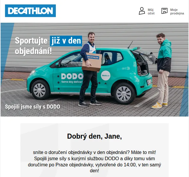 Decathlon: doprava DODO ještě dnes – 30. června 2026 | Nuslet.cz