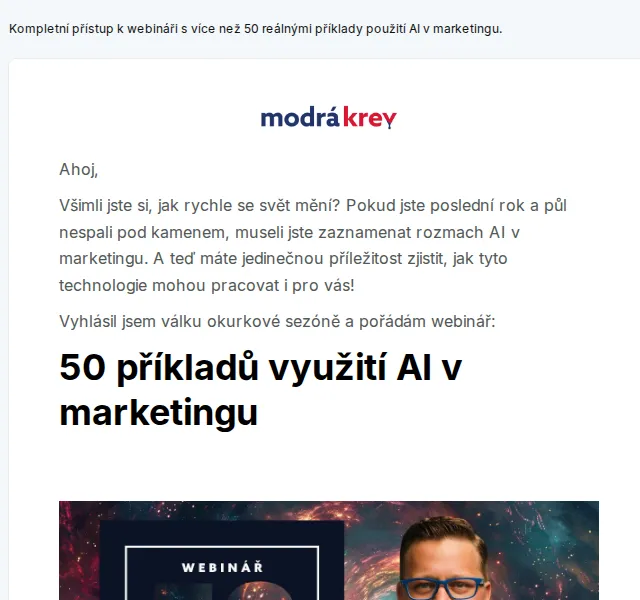 David Lörincz: Webinář 50 příkladů AI v marketingu – červenec 2026 | Nuslet.cz
