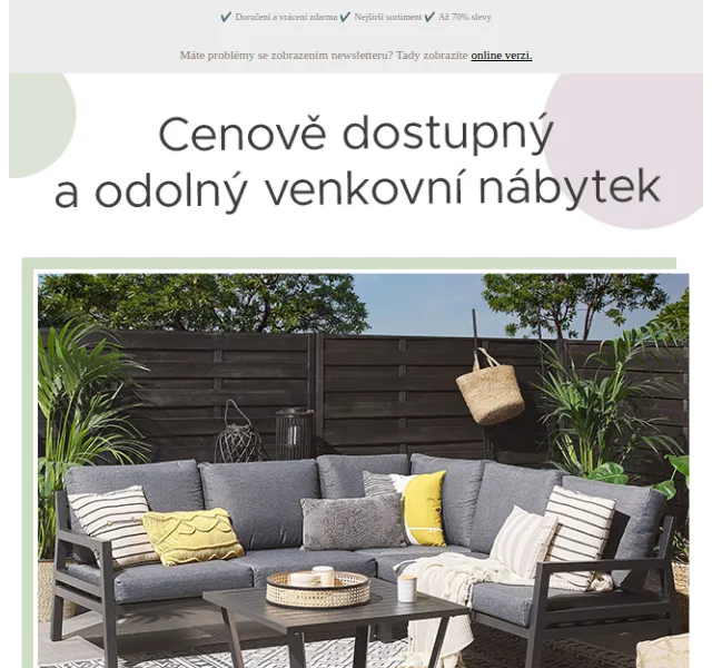 Beliani.cz: Venkovní nábytek se slevou až 70 % – červen 2026 | Nuslet.cz