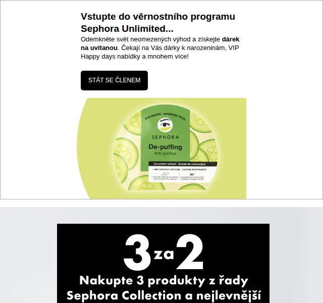 Sephora: 3+2 Sephora Collection – červen 2026 | Nuslet.cz