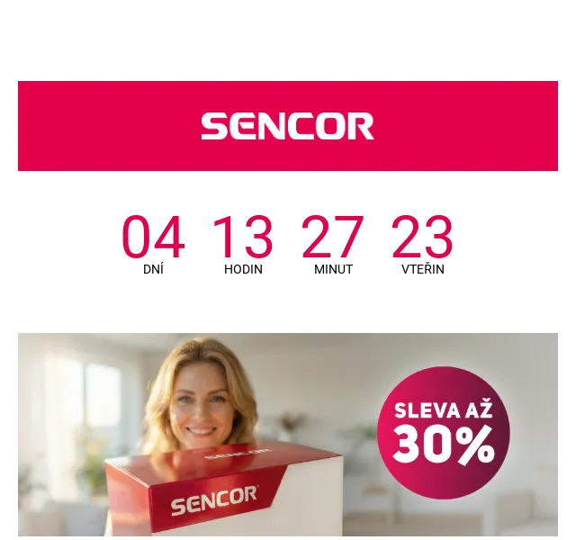 Sencor: slevy až 30 % – duben 2026 | Nuslet.cz
