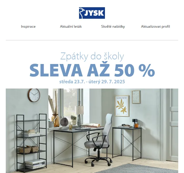 JYSK: Vybavení nejen pro školáky až o 50 % levněji – červen 2026 | Nuslet.cz