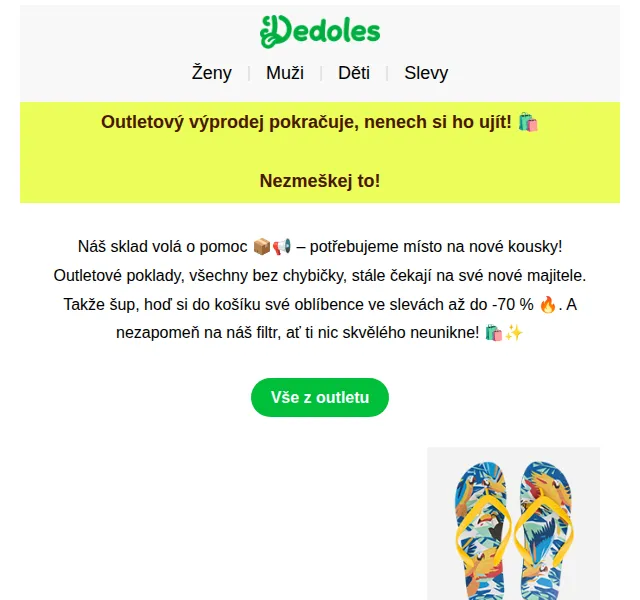 Dedoles: Outlet až -70 % – červenec 2026 | Nuslet.cz
