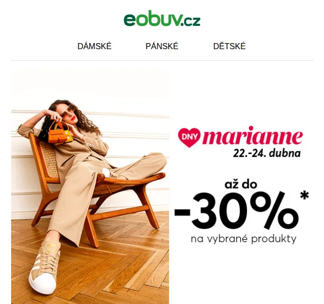 eobuv.cz: Dny Marianne sleva až 30 % – červen 2026 | Nuslet.cz
