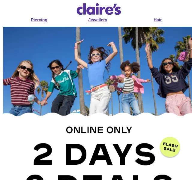 Claire's: 50% sleva na šperky, piercing a vlasy – červenec 2026 | Nuslet.cz