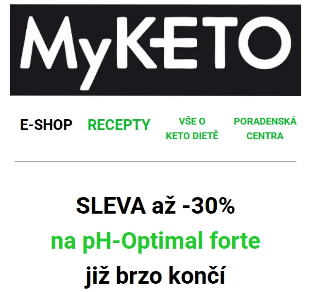 MyKETO: pH-Optimal forte se slevou až -30 % – červen 2026 | Nuslet.cz