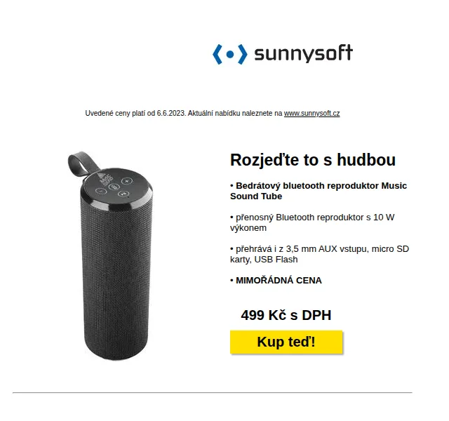 Sunnysoft: Bluetooth reproduktor, Xiaomi Mi Stick a bazénové pH metry – červenec 2026 | Nuslet.cz