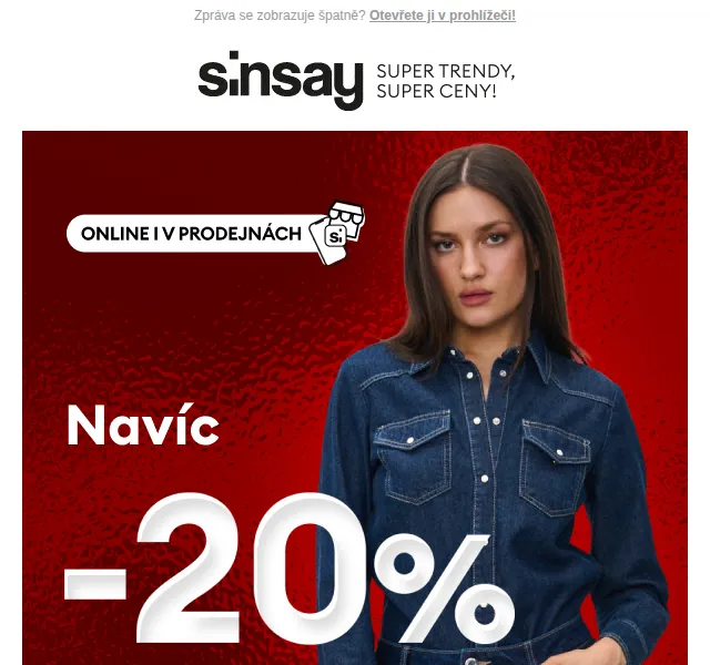 Sinsay: Aktuální akce – duben 2026 | Nuslet.cz