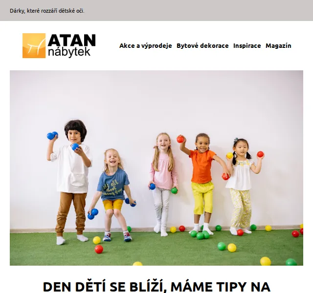 ATAN nábytek: Dárky ke Dni dětí – červen 2026 | Nuslet.cz