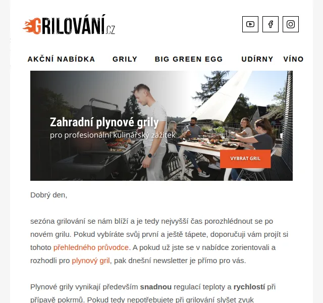 Grilování.cz: Plynové grily BroilKing, Weber, Rösle – červen 2026 | Nuslet.cz