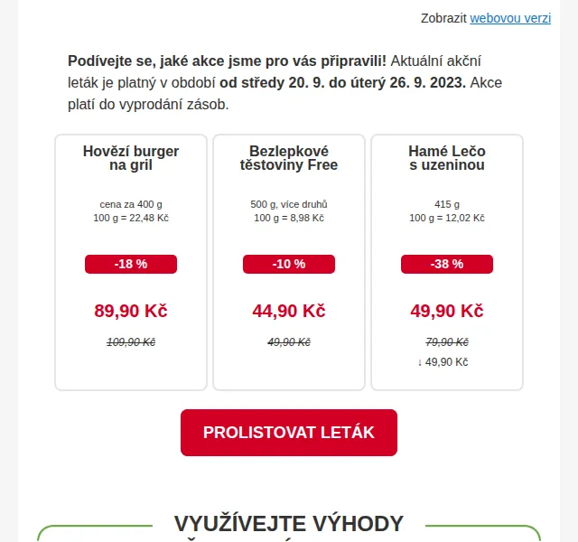 Billa: Slevy až 75 % – akční leták září 2023 | Nuslet.cz