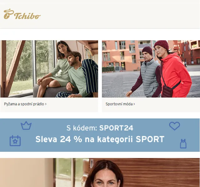 Tchibo: Nadčasová móda se slevou 24 % – duben 2026
