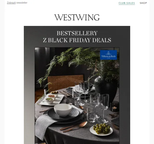 Westwing: Black Friday Deals v únoru – Bestsellerové značky | Nuslet.cz