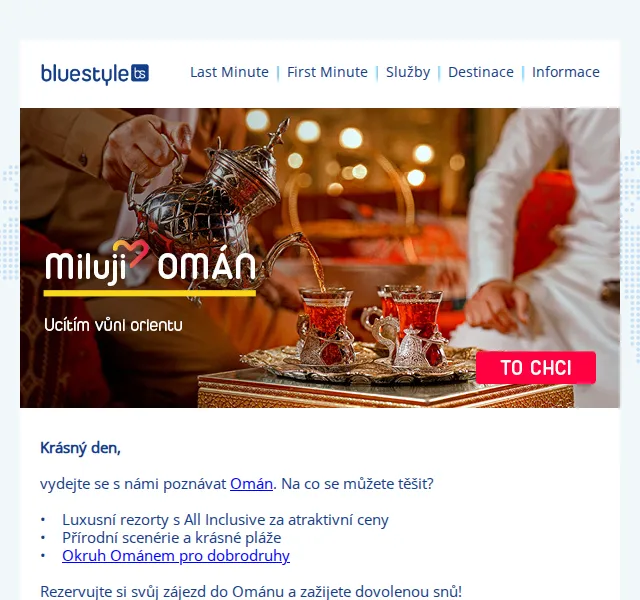 ✈ CK Blue Style: zájezdy do Ománu – All Inclusive od 17 190 Kč – červenec 2026 | Nuslet.cz