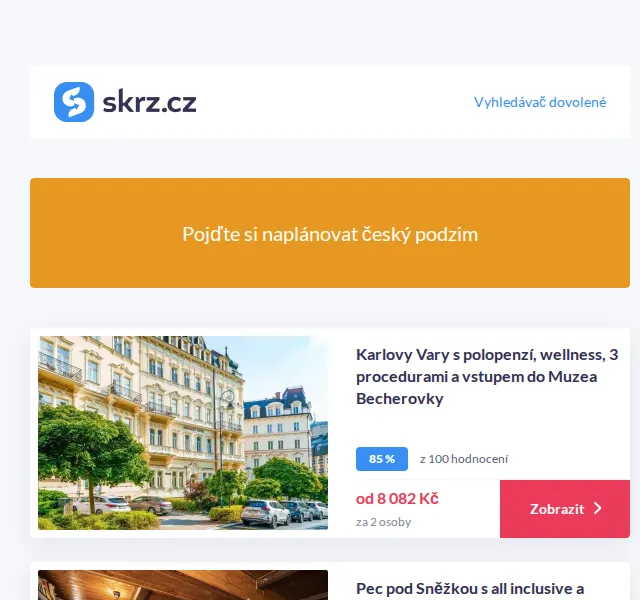 Vánoce na Skrz: Pobyty v ČR s wellness – červenec 2026 | Nuslet.cz