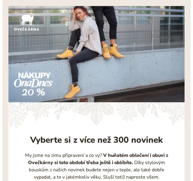 Ovečkárna: Sleva 20 % na zimní kolekci – červenec 2026 | Nuslet.cz