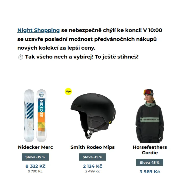 SNOWBOARD ZEZULA: Sleva 15 % na novinky – červenec 2026 | Nuslet.cz
