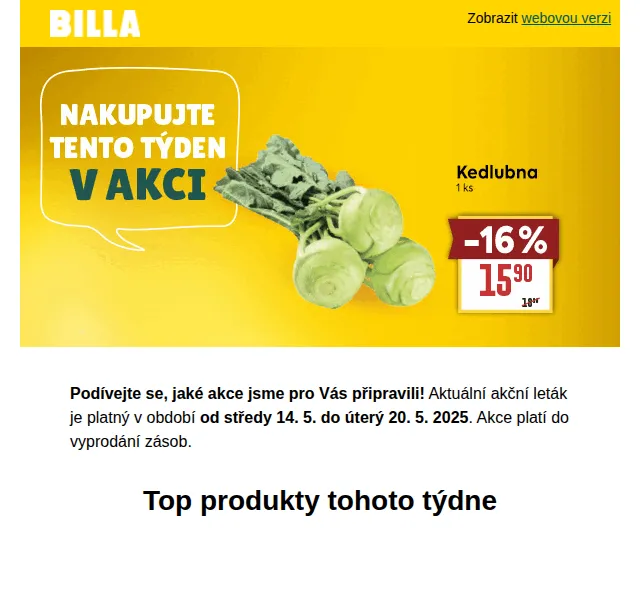 Billa: Tatra máslo za 49,90 Kč, losos 34,90 Kč – červenec 2026 | Nuslet.cz