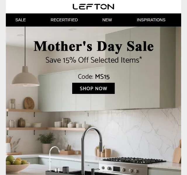 Lefton Sanitary: Mother's Day Sale s extra 15% slevou – červenec 2026 | Nuslet.cz