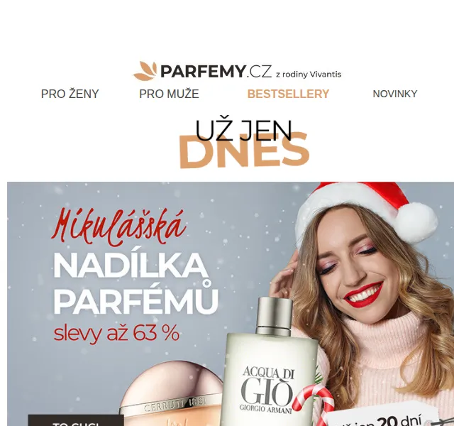 Parfemy.cz: slevy až 63 % – prosinec 2022 | Nuslet.cz