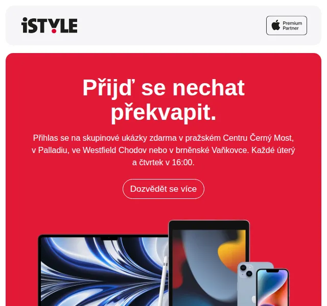 iSTYLE: skupinové ukázky Apple produktů zdarma – červenec 2026 | Nuslet.cz