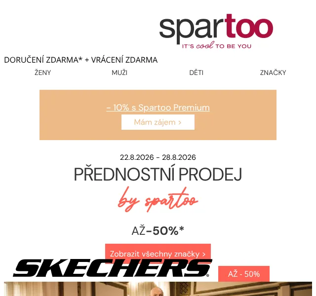 Spartoo.cz: Slevy až -50% na Pikolinos, Skechers – srpna