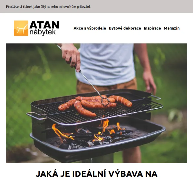 ATAN nábytek: Ideální výbava pro grilování – červen 2026 | Nuslet.cz