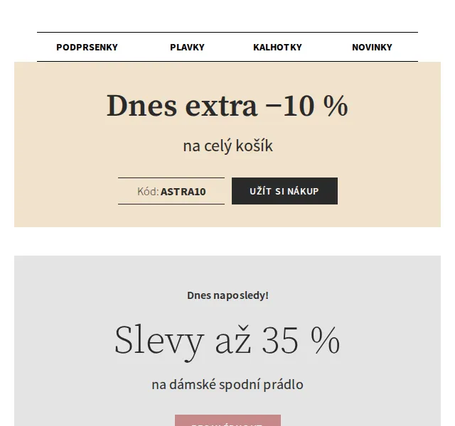 Astratex.cz: Extra −10 % na celý nákup – červen 2026 | Nuslet.cz